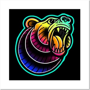 Rad Colorful Bear Posters and Art